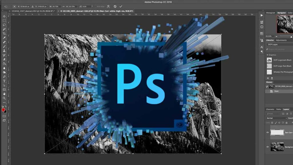 chèn logo vào ảnh trong photoshop