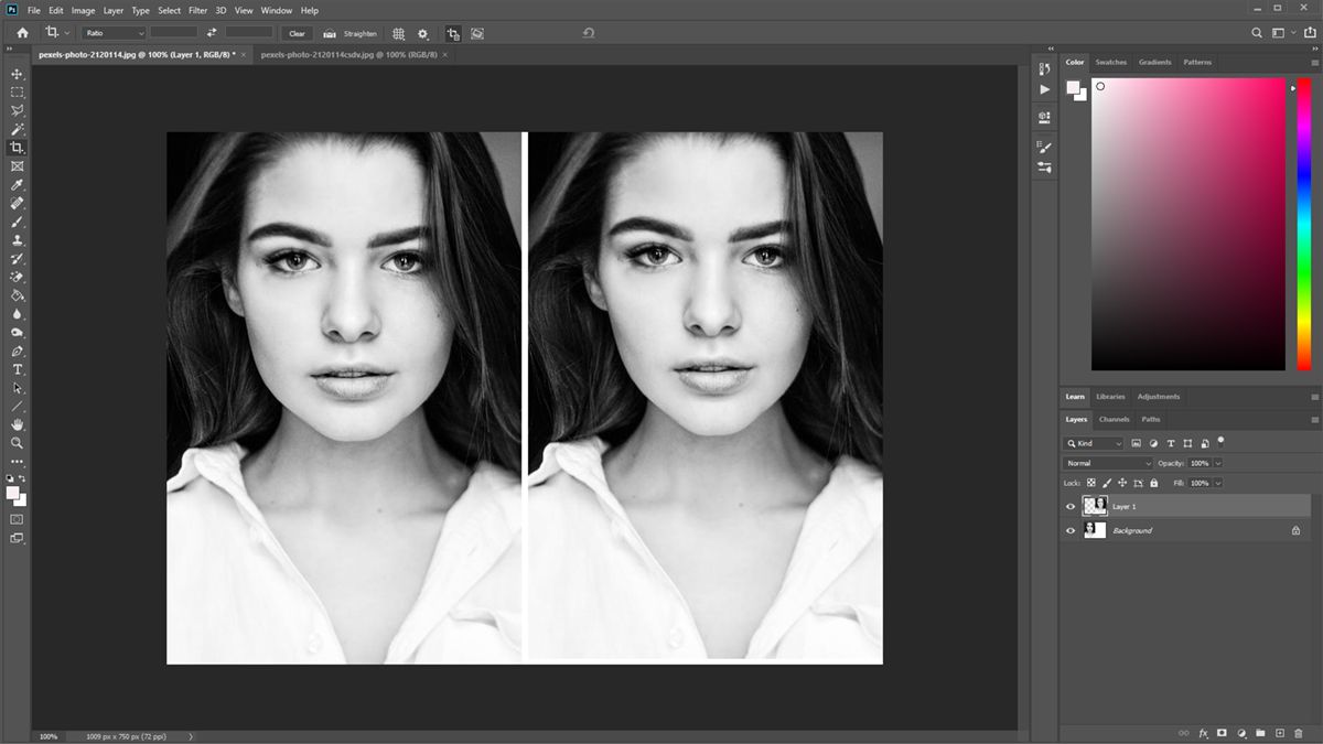 Cách bóp mặt trong Photoshop, xóa nọng cho người mới